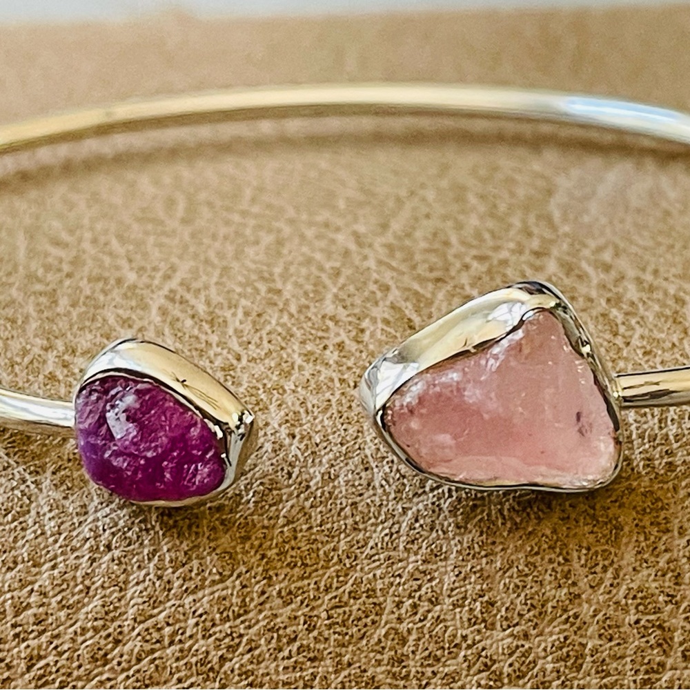 NEW Sterling Silver Semi Precious Stone Bangle